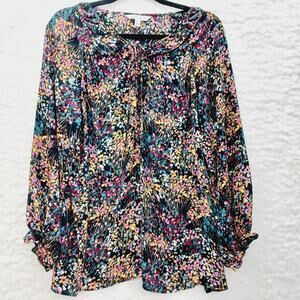Blouse Floral Bloomcore Romantic Coquette Fairy Whimsycore Boho Office Size L